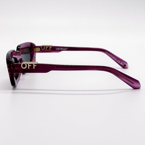 NEW OFF-WHITE OERI13C RENTON 3707 SUNGLASSES WOMEN OVAL PURPLE - Picture 6 of 9